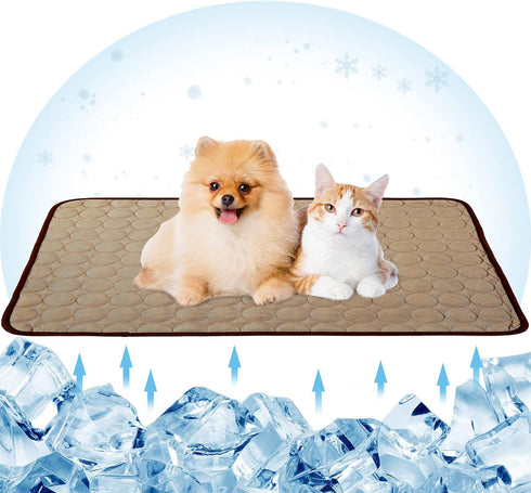 Pet Cooling Bed Mats Dog Cooling Mat Washable Comfort Breathable for Dogs and Cats Indoor Outdoor, Keep Cool Ice Silk Sleeping Mat for Summer Hot ...