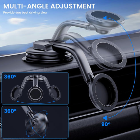 for Magsafe Car Mount,?Strong Magnets & Low Profile? Magnetic Phone Holder for Car Dashboard Windshield Universal Hands Free Car Phone Holder for ...