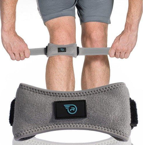 Run Forever Sports Patella Strap - Knee Support For Knee Pain - Adjustable Patellar Tendon Support Band For Arthritis, Running, Basketball, Menisc...