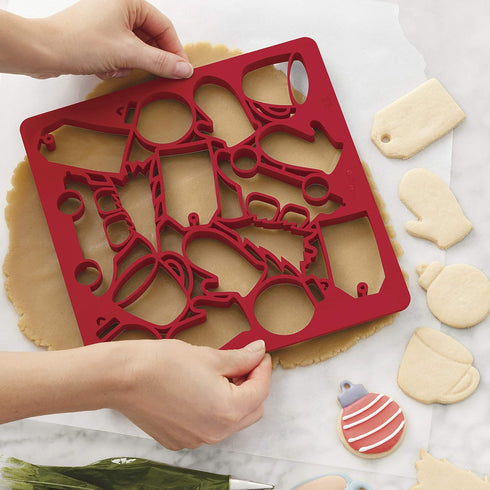 Wilton Holiday Multi-Cookie Cutter Sheet, Red...