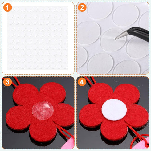 Zonon 1000 Pcs Double Sided Adhesive Dots Clear Glue Point Tape Stickers Balloon Glue Round Mini No Traces Adhesive Sticker Dot Sticker for Classr...
