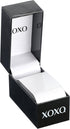 Accutime XOXO Women's XO3396 Silver-Tone Watch with Black Synthetic Leather Band...