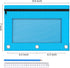 Pencil Pouch for 3 Ring Binder, 2 Pack Pencil Bags with Zipper, Sky Blue Pencil Case for Classroom School Office Supplies, Large Sturdy and Durabl...