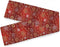 Christmas Winter Snowflake Table Runner 13x90 Inches Double Sided, Luxurious Gold Red Snowflakes Table Runners Cloth Placemats Washable Fabric for...