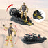 Army Men Action Figures with Military Vehicles Toys Playset, Army Toys with Military Boats, Protective Net,Small Pistol, Soldier Toys for Kids Boy...