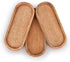 Samhita Mango Oval Wood Tray Set of 3 Perfect for Food Holder/BBQ, Serve Cheese, Sushi, Holiday Snacks, and More. (12" x 5" x 0.75")...