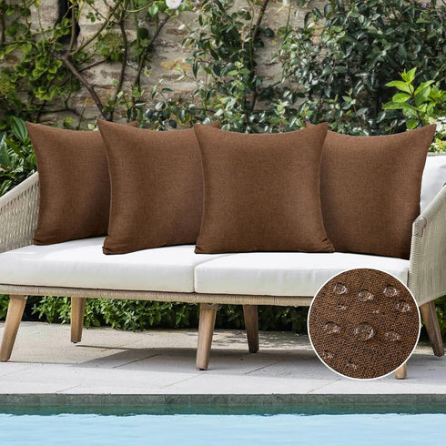 OTOSTAR Pack of 4 Outdoor Waterproof Throw Pillow Covers 16x16 Inch Garden Decorative Pillow Covers Cushion Sham Pillowcase Shell Patio Cushion Ca...