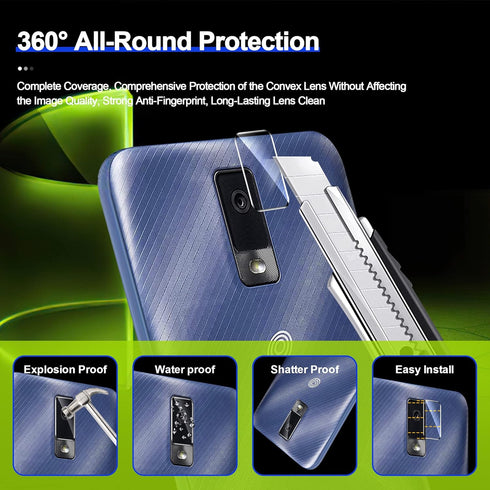 [2+2 Pack Screen Protector for BLU View 3 (B140DL) and Camera Lens Protector - Tempered Glass,Anti-fingerprint,Shatter Proof,HD Clarity...