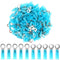 160 PCS Heat Shrink Ring Terminals (16-14 AWG), Insulated Blue Ring Terminals, 1/4'' Eyelet Wire Connectors, Insulated Electrical Connectors, Mari...