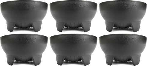 Set of 6 Black Salsa Bowls! 4.5" Diameter, 12 oz Bowls Perfect for Parties, Events, or Regular Use! Great for Dips and Sauces!...