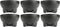 Set of 6 Black Salsa Bowls! 4.5" Diameter, 12 oz Bowls Perfect for Parties, Events, or Regular Use! Great for Dips and Sauces!...