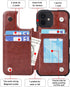 Arae Compatible with iPhone 12 Case and iPhone 12 Pro Case - Wallet Case with PU Leather Card Pockets Back Flip Cover for iPhone 12/12 Pro 6.1 inc...