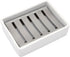 Ceramic Soap Dish Stainless Steel Soap Holder for Bathroom and Shower Double Layer Draining Soap Box...