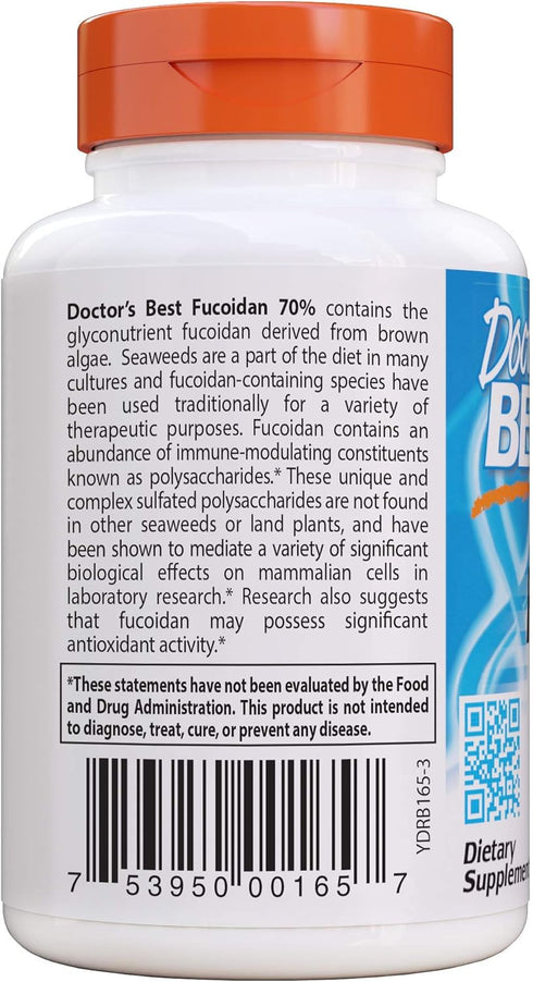Doctor's Best Fucoidan 70%, Non-GMO, Vegan, Gluten Free, 60 Count...