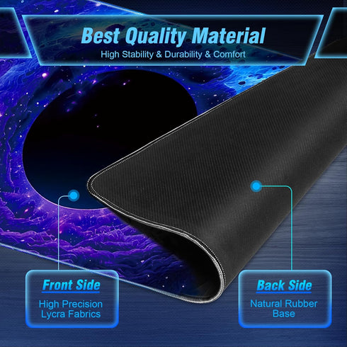 Mysterious Black Hole Cool Technology Style Gaming Mouse Pad, Superior Smooth Fabric & Non-Slip Base for Excellent Maneuverability & Maximum Stabi...