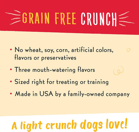 Charlee Bear Grain-Free Bear Crunch Chicken, Pumpkin & Apple Flavor - Net Wt 8 oz....