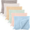 Irenare 6-Piece Large 20x10 Inch Muslin Burp Cloths - Multi-Color, Classic Pattern, Soft Cotton, Absorbent Layers, Baby Burping Cloths, Washcloths...