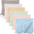Irenare 6-Piece Large 20x10 Inch Muslin Burp Cloths - Multi-Color, Classic Pattern, Soft Cotton, Absorbent Layers, Baby Burping Cloths, Washcloths...