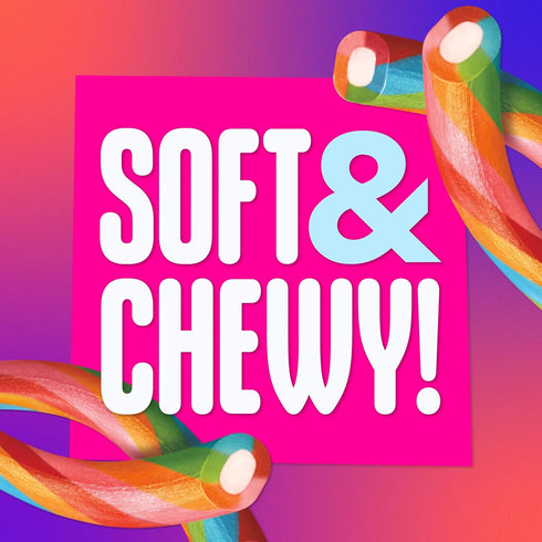 SweeTARTS Ropes, Candy, Twisted Rainbow Punch, Soft and Chewy, 9 oz...