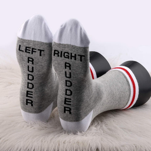 MBMSO Pilot Gifts 2 Pairs Left Rudder Right Rudder Aviation Themed Socks...