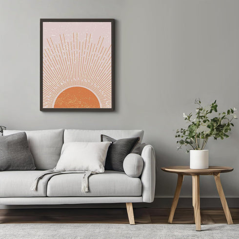Posterizer 1 pcs-Minimalist Boho Abstract Sunshine-Abstract & Modern Art-Gift for Nature, Surfers and Beach Lovers - Living Room Bedroom Decor- UN...