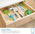 iDesign Plastic Adjustable Deep Drawer Divider, Kitchen, Dresser, Desk, Bathroom and More, The Linus Collection – Set of 2, Expandable 13.25” – 20...