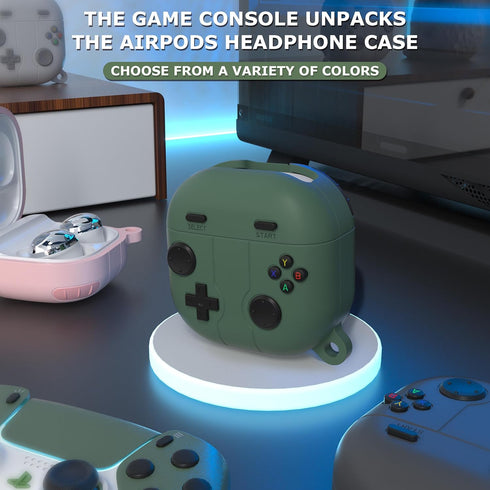 RFUNGUANGO with Keychain, Cleaning Tool Included, Gaming Console Themed Case for Samsung Galaxy Buds 2 Pro/Buds Pro/Buds Live/Buds 2/Galaxy Buds F...
