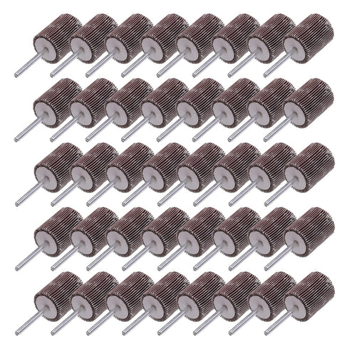 40 Pcs 1/8” Shank Flap Wheels Set, 10pcs of Each 60/80/120/240 Grits Abrasive Sandpaper Flap Sanding Wheel Grinding Head Rotary Tool for Grinding ...