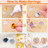 Earring Posts Stainless Steel, Flasoo 1200Pcs Hypoallergenic Earrings Posts and Backs, Gold Flat Pad Ear Ring Studs with Clutch for Earring Making...