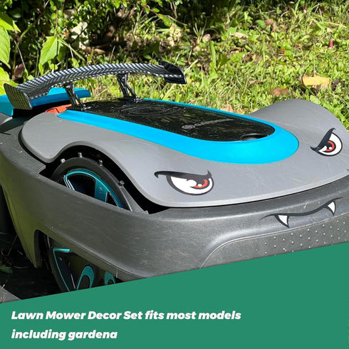 Robot Lawn Mower Decoration, Worx Tuning - Sticker Lawn Mower I Lawn Mower Spoiler I Rear Fin for Ecovacs Goat G1, Segway Navimow, Worx M500 Plus,...