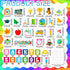 JUNEBRUSHS 56Pcs Classroom Bulletin Board Decorations Set, BACK to SCHOOL Cutouts with Border Trims for School Classroom Door Home Wall Decoration...