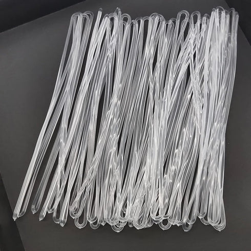 GYBest Best 100-Pack 6'' Clear Plastic Luggage Tag Loops...