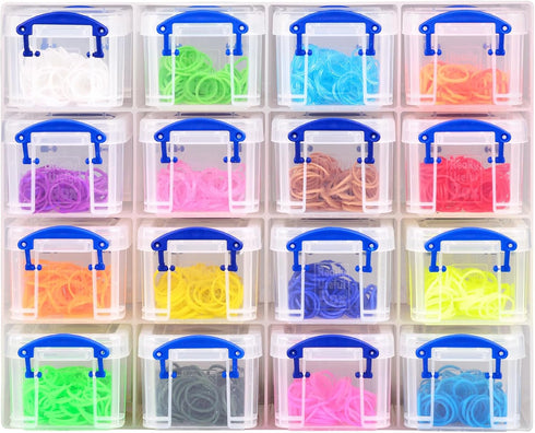 16 x 0.14 LITRE PLASTIC ORGANISER TOOL STORAGE BOX SET...