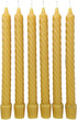 100% Pure Beeswax Spiral Twist Taper Candles (Set of 6) Organic - 8 Inches Tall, 3/4 Inch Diameter, Hand Made...