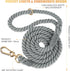 5 FT Dog Leash Handmade Braided Rope Dog Leash for Small Medium and Large Dogs, Grey...
