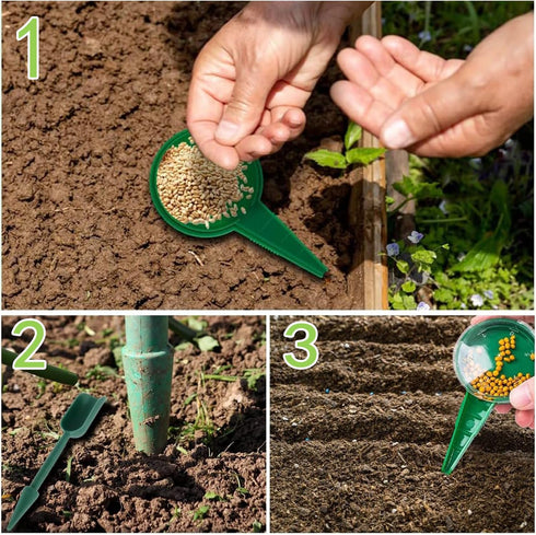 6 PCS Mini Seed Spreader, New Mini Hand Seed Spreader Handheld Seed Planter, Seed Sower Tool,Garden Seed Planter,Small Seed Spreader with Seedling...