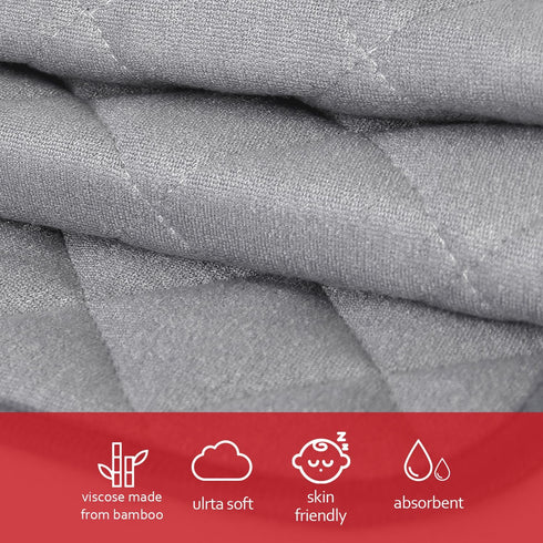 Diaper Changing Pad Liner Non-Slip, Waterproof Terry Mat Changing Pad Cover Liner, Quilted Absorbent Bassinet Liners Washable, 3 Pack 13"x 26" Reu...