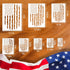 Large American Flag Stencil Star Stencils for Painting 50 Stars Military Template for Flag Patriotic Wood Burning Stencils for Spray Painting on S...