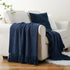 BATTILO HOME Navy Blue Throw Blanket for Couch, Knitted Blue Blanket Throw 50'' x 60'', Super Soft Warm Navy Throws for Chair Sofa Home Decor...