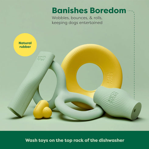Earth Rated Treat Dispensing Dog Toy, Enrichment Toy for Adult and Puppy Dogs, Slow Feeder, Dishwasher and Freezer-Safe, Natural Rubber, Small, Gr...