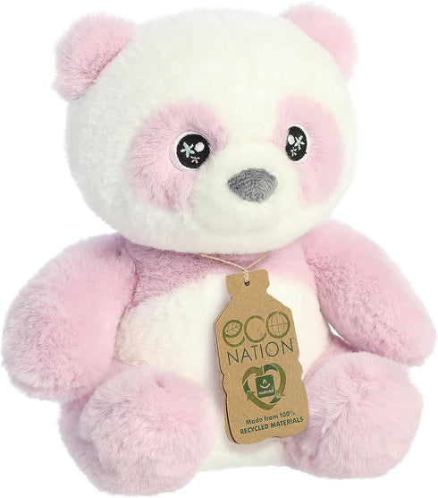 Aurora® Eco-Friendly Eco Nation™ Lavender Panda Stuffed Animal - Environmental Consciousness - Recycled Materials - Purple 9 Inches...