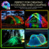 Camping Tent String Lights, 40Ft 120 LEDs 8 Modes Color Changing LED Rope Lights Battery Powered with Remote Control, Outdoor Waterproof LED Tent ...