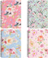 Spiral Notebook 5×7 Inch, 4 Pack Small Writing Journals College Ruled Hardcover Floral Notebook for School Supplies Studio Girls Women, Inner Pock...