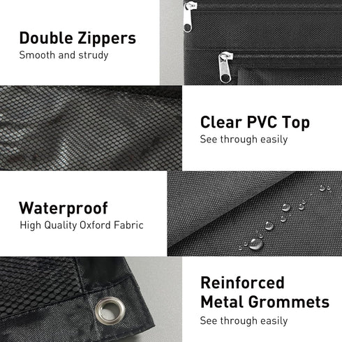 Pencil Pouch for 3 Ring Binder: 3 Ring Binder Pencil Case with 2 Zippers, Large Capacity Pencil Pouch Bulk Holder Accessories Clear Window Pencil ...
