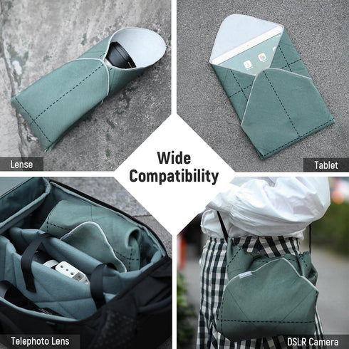Neewer Camera Lens Wrap Foldable Camera Lens Bag Insert, 18.5"x18.5"/47x47cm Self Adhesive Magic Cloth Protective Anti Scratch Camera Sleeve Wrapp...
