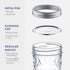 Paksh Novelty Mason Jars - Food Storage Container - 6-Pack - Airtight Container for Pickling, Canning, Candles, Home Decor, Overnight Oats, Fruit ...