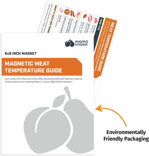 Meat Temperature Chart Magnet - Grilling Accessories - Chicken, Turkey, Beef, Steak, Pork Cooking Temperature Chart BBQ Grill Guide Meat Doneness ...