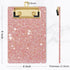 Acrylic Clipboards, Fashion Glitter Clipboard, Stardard Letter Size Clip Board, Size 4" x 6", Cute Confetti Clipboards for Women, Rose Gold Desk O...