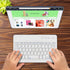 DETUOSI Universal 7-8 inch Wireless Keyboard, Multi-Device Travel Portable Ultrathin (6mm) Lightweight Wireless Keyboard for iOS/Android/Windows T...