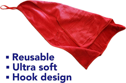 Reusable Cleaning Cloths, Red,blue,white, CT22DEFU1101-1...